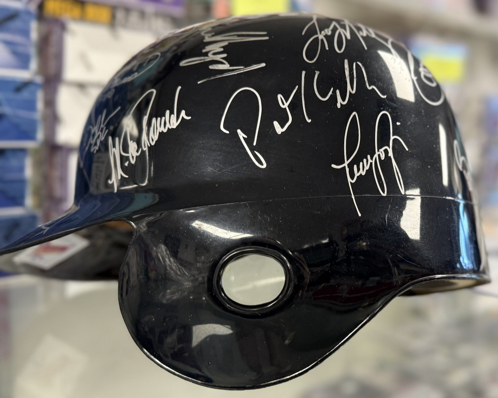 1996 WS Champs NY Yankees Signed Helmet Jeter, Rivera, Martinez, Cone - JSA COA