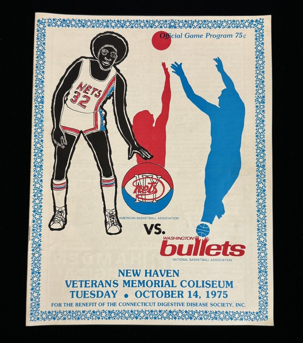 Julius Erving Rare Auto/Williamson/Loughery Autographed Signed '75 Game Program