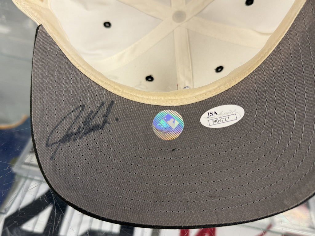 Derek Jeter, Duncan, Girardi & Boggs NY Yankees 1996 League Champ Hat - JSA COA