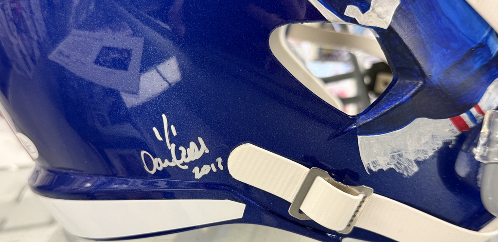 Odell Beckham Jr Signed Giants Full Size Helmet w/ Decal: 'The Catch' - JSA COA