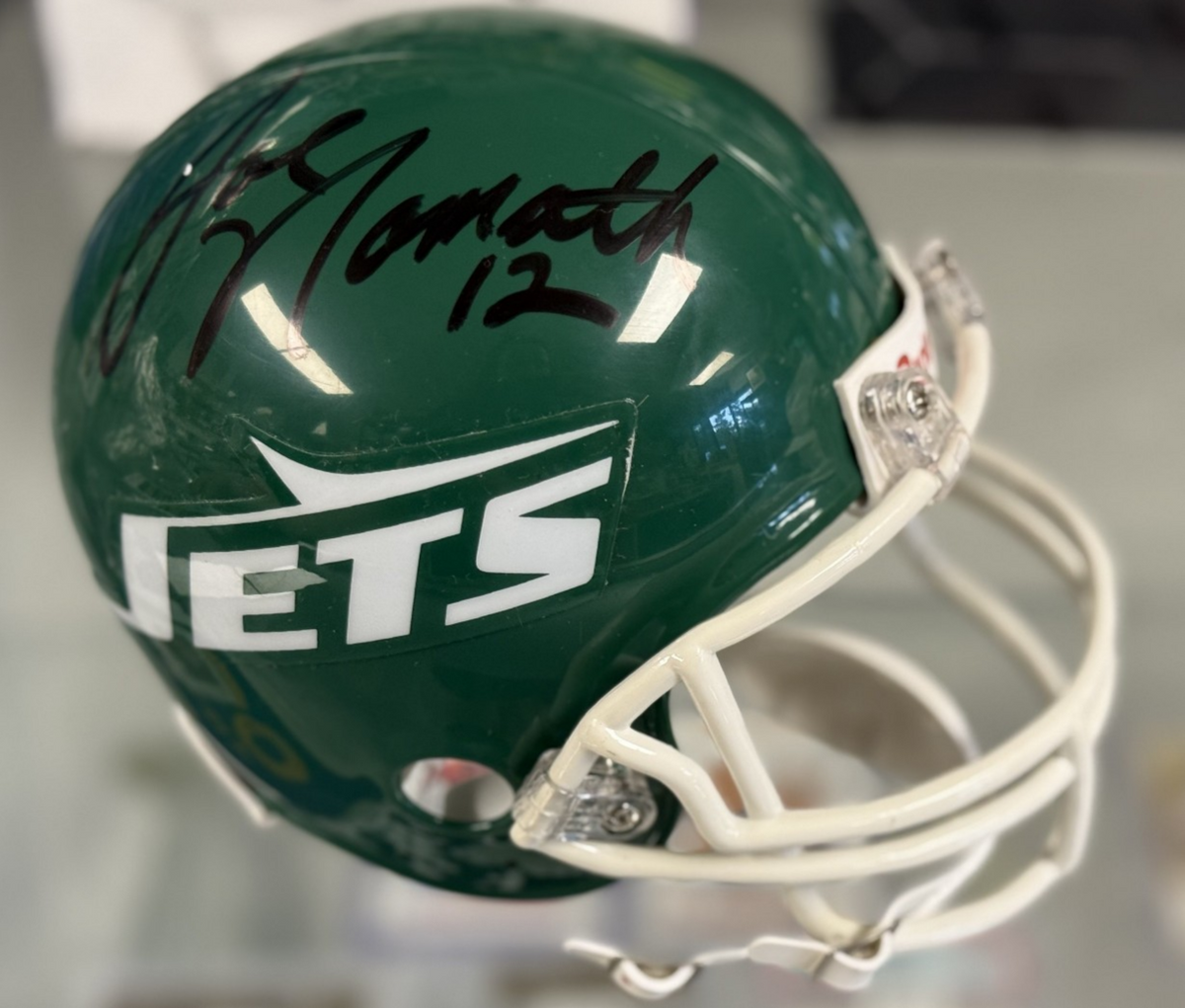 Joe Namath Signed Autographed New York Jets Mini Helmet - JSA COA