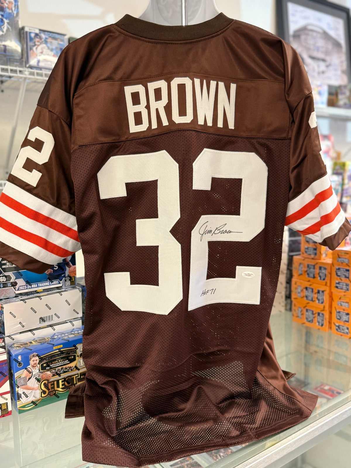 Jim Brown Signed Autographed Custom Jersey - JSA Authentication