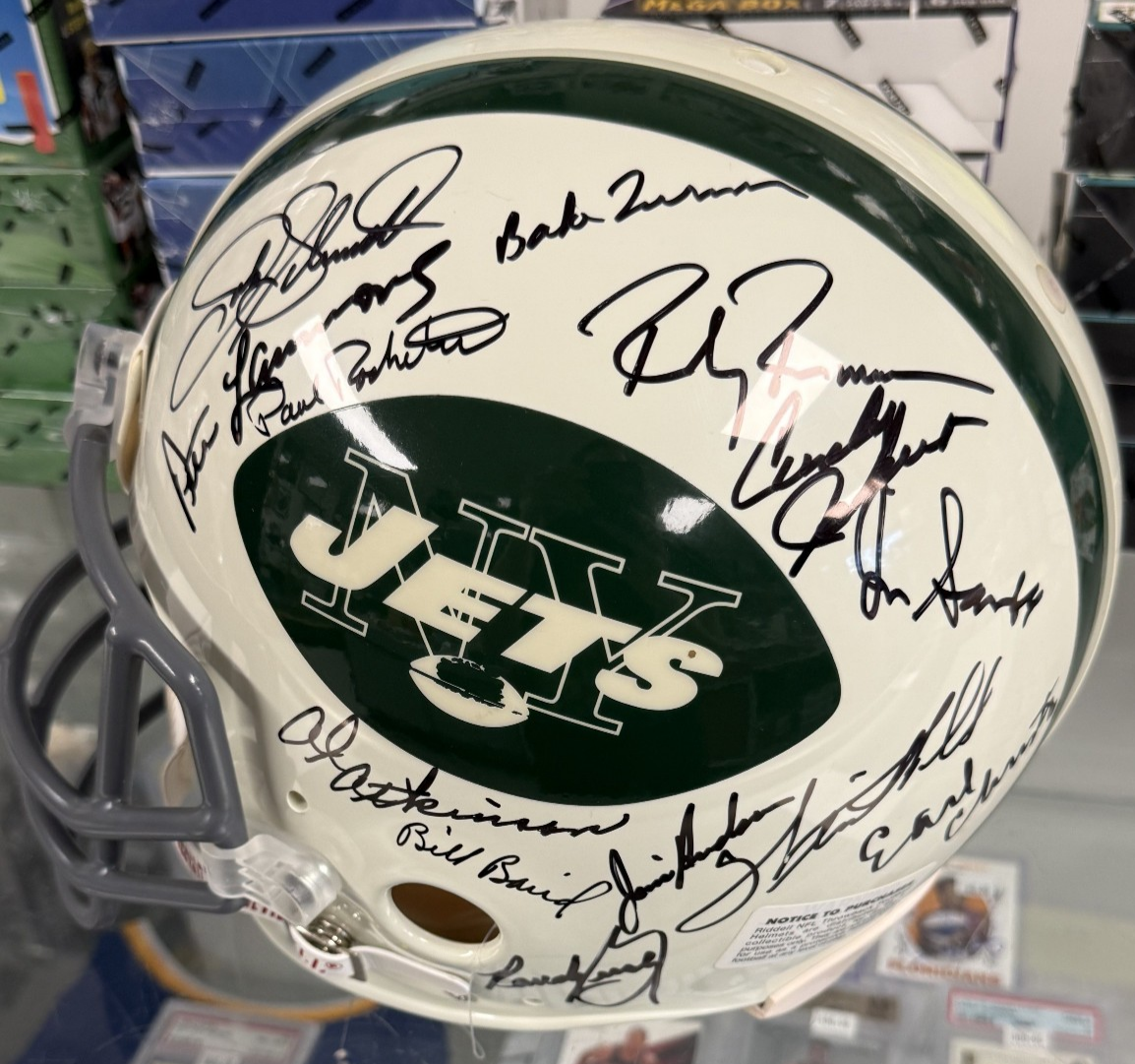 1969 NY Jets Super Bowl 3 Champ Team Signed Helmet - 24 Signatures - Steiner COA
