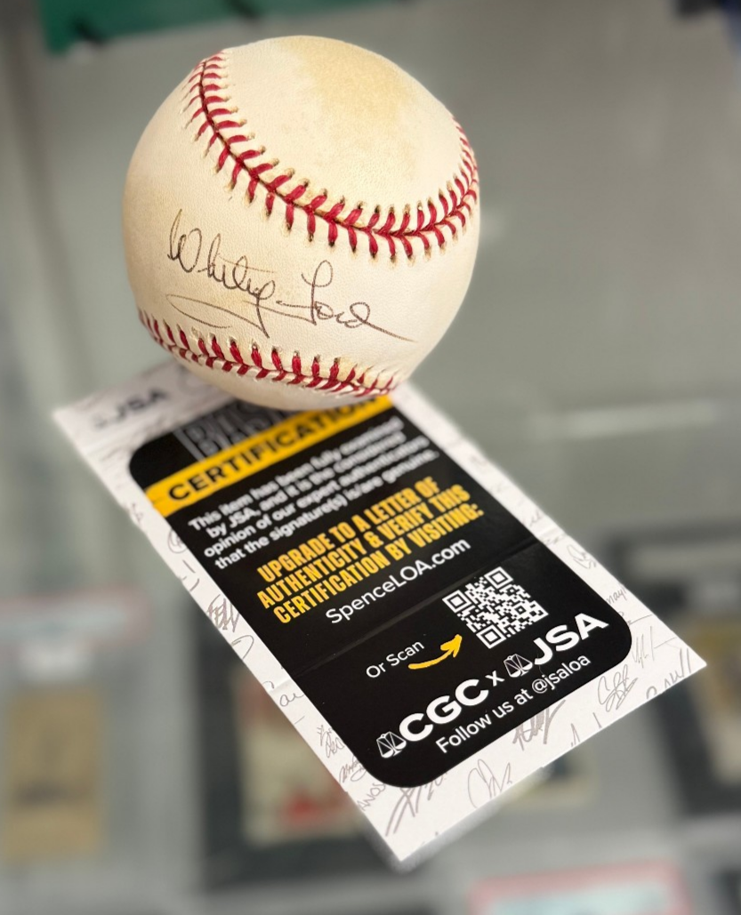 Whitey Ford Signed Autographed American League Baseball - JSA Certified