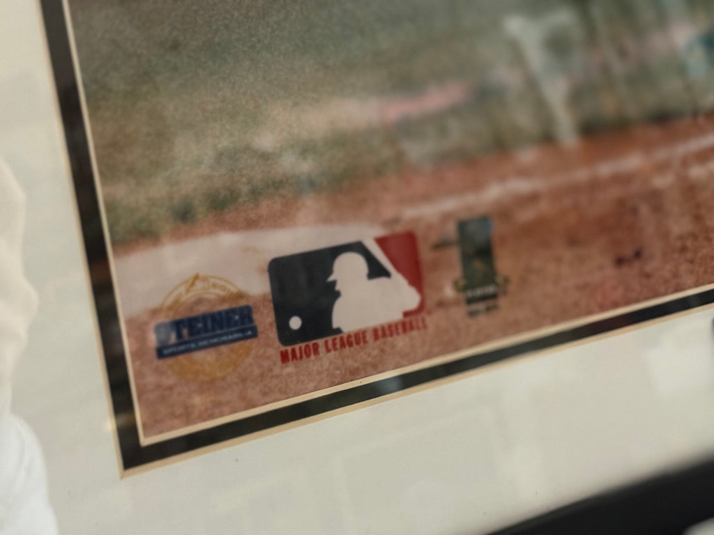 Derek Jeter Autograph Signed Framed Photo - Steiner Authenticated (Sticker Only)