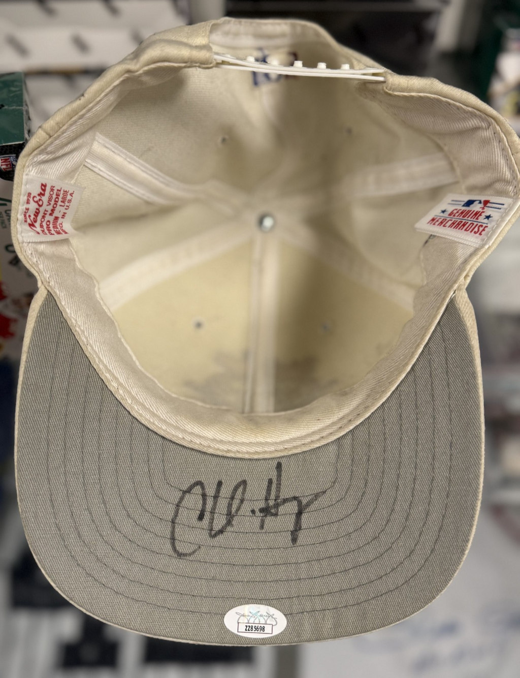 New York Yankees 1996 WS Champions Vintage New Era Hat/Cap - Jeter - JSA COA
