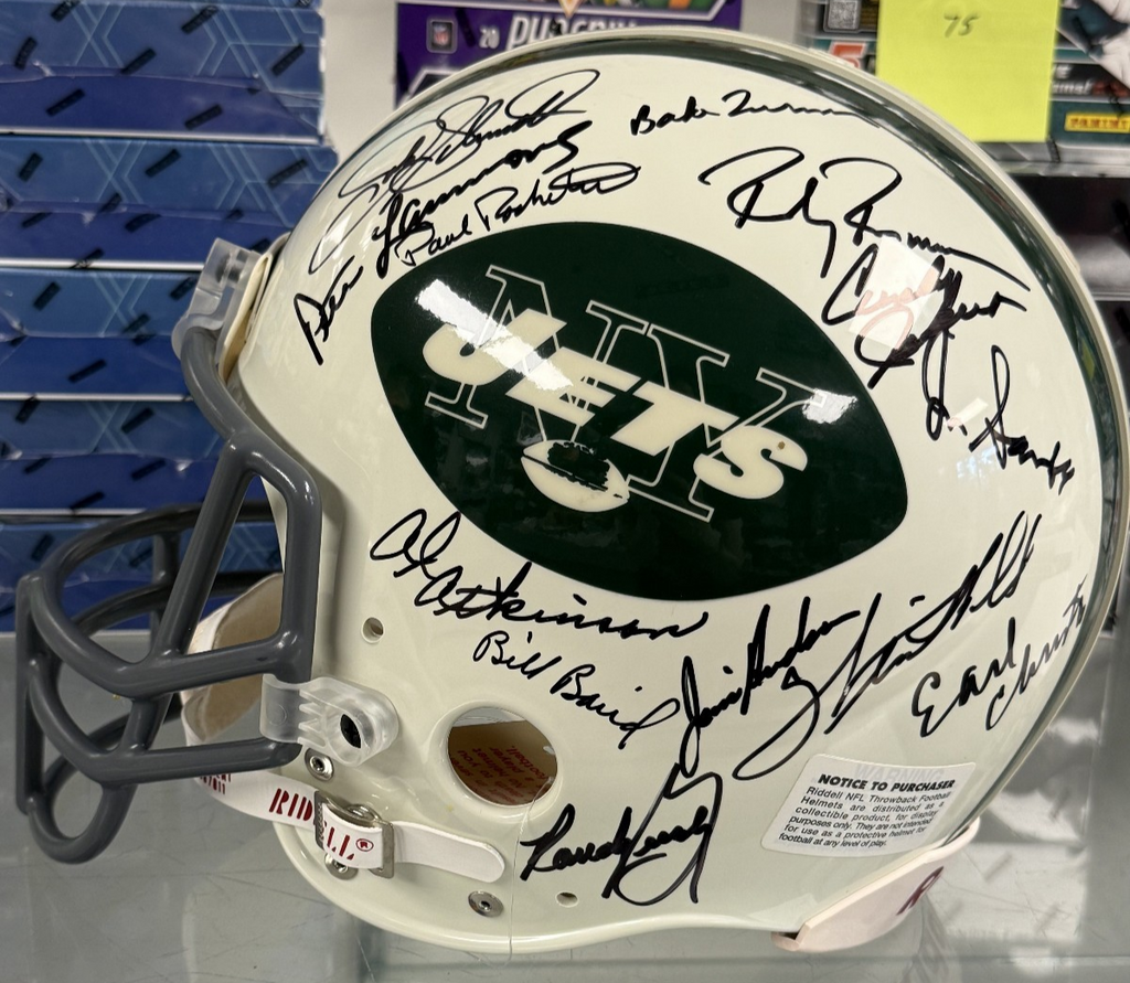 1969 NY Jets Super Bowl 3 Champ Team Signed Helmet - 24 Signatures - Steiner COA