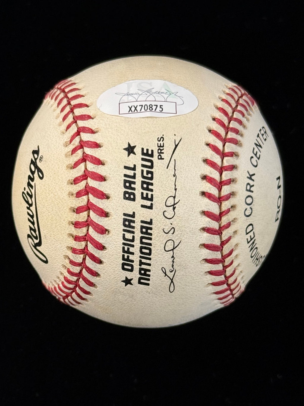 Hank Aaron Autographed Signed Rawlings ONL Baseball - JSA Authenticated (Toning)