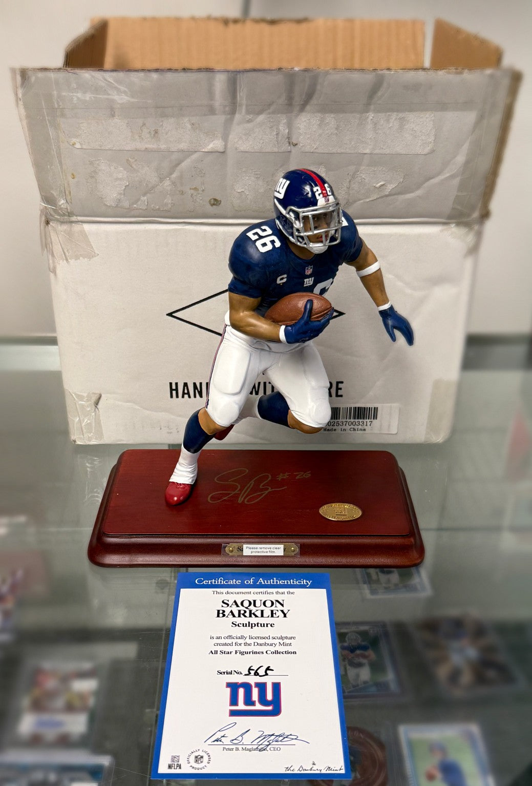 Saquon Barkley NY Giants All Star Danbury Mint Figurine with Original Box