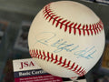 Jim Catfish Hunter Official American League Baseball - JSA Authenticated