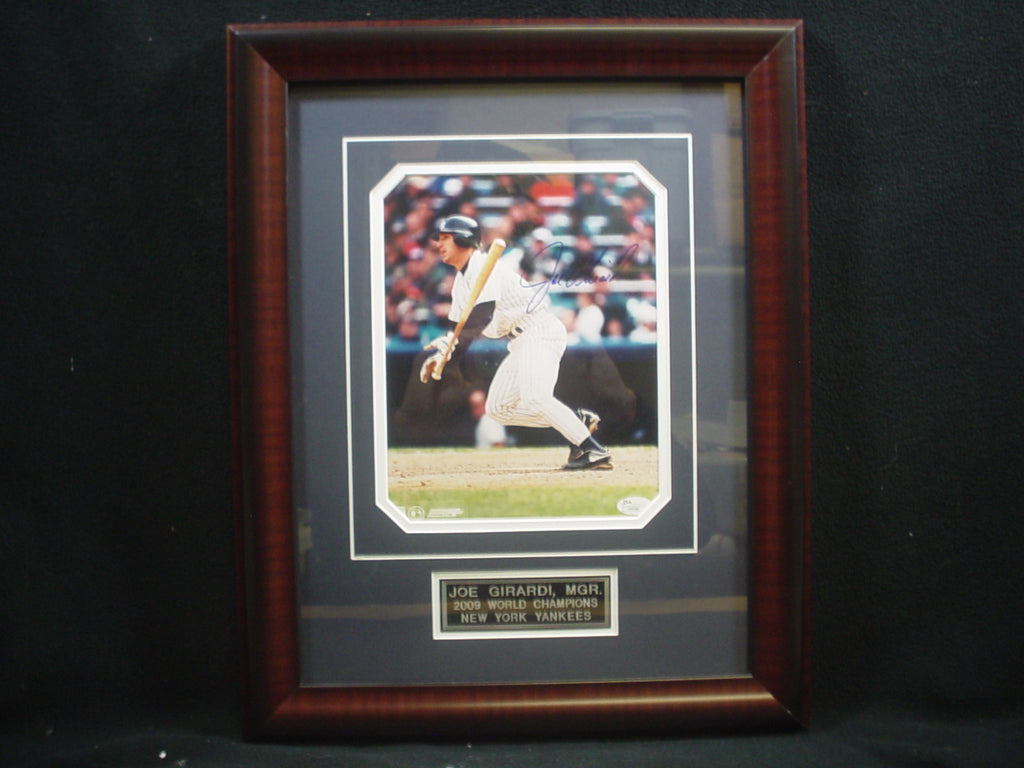 Joe Girardi New York Yankees Autograph Signed 8 x 10 Framed Nameplate JSA Cert