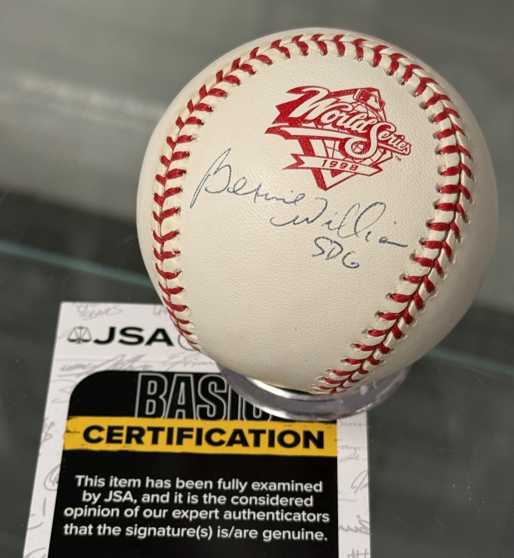 Bernie Williams Signed Rawlings Official MLB 1998 World Series Baseball - JSA