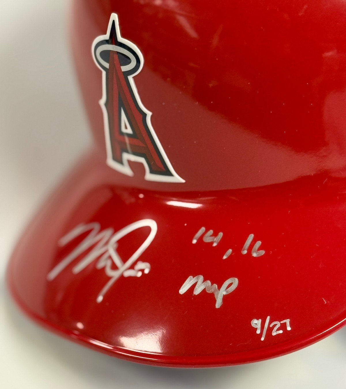 Mike Trout Signed Autographed MVP Replica FS Batting Helmet - Steiner & MLB Auth