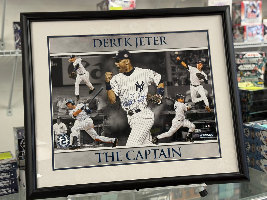 Derek Jeter "The Captain" Signed Autograph 16x20 Photo Framed - Steiner Authen.