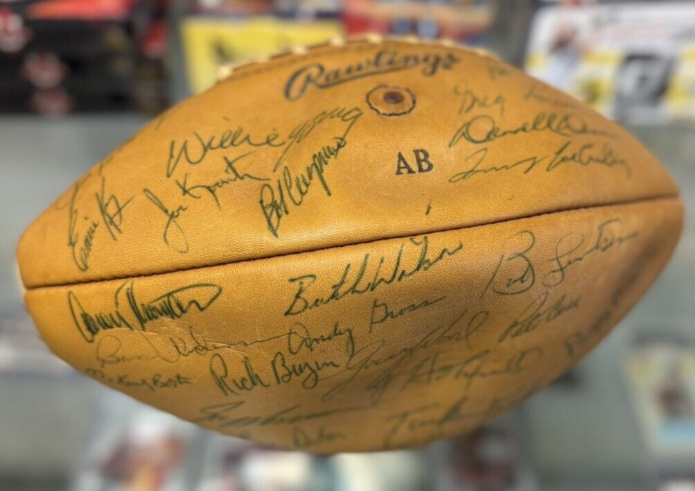 1967 New York Giants Autographed Football 37 Autos (Fran Tarkenton) - JSA