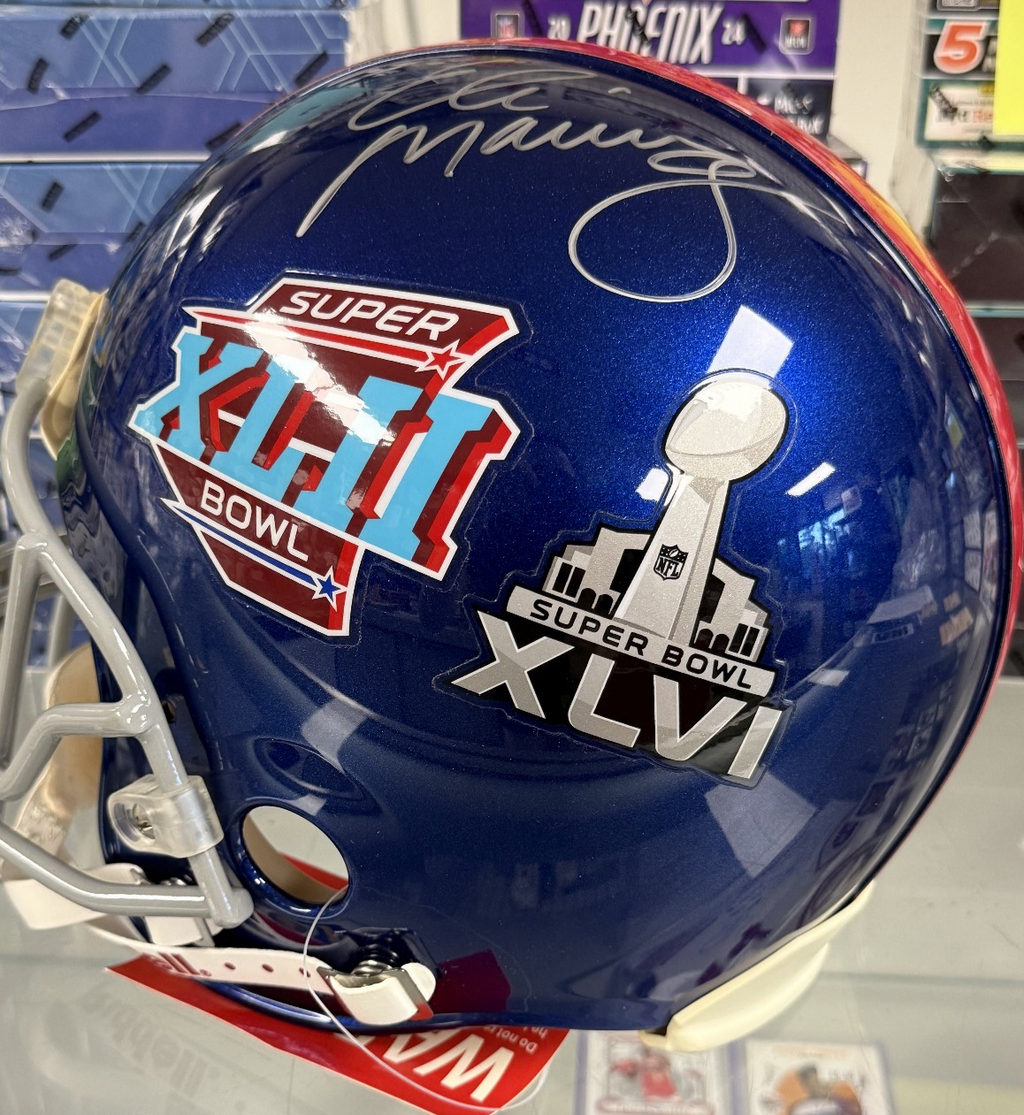Eli Manning Signed Super Bowl XLVI/XLII Full Size Riddell Helmet - Steiner COA