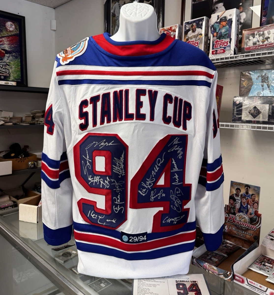 New York Rangers 1994 Stanley Cup Team Signed Autographed Fanatics Jersey /94