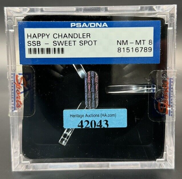 AB Happy Chandler Signed  Autographed Official Baseball - PSA DNA Graded NM-MT 8