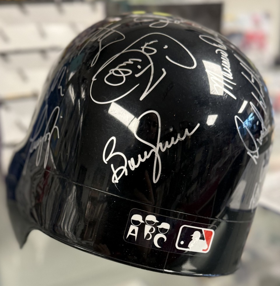 1996 WS Champs NY Yankees Signed Helmet Jeter, Rivera, Martinez, Cone - JSA COA