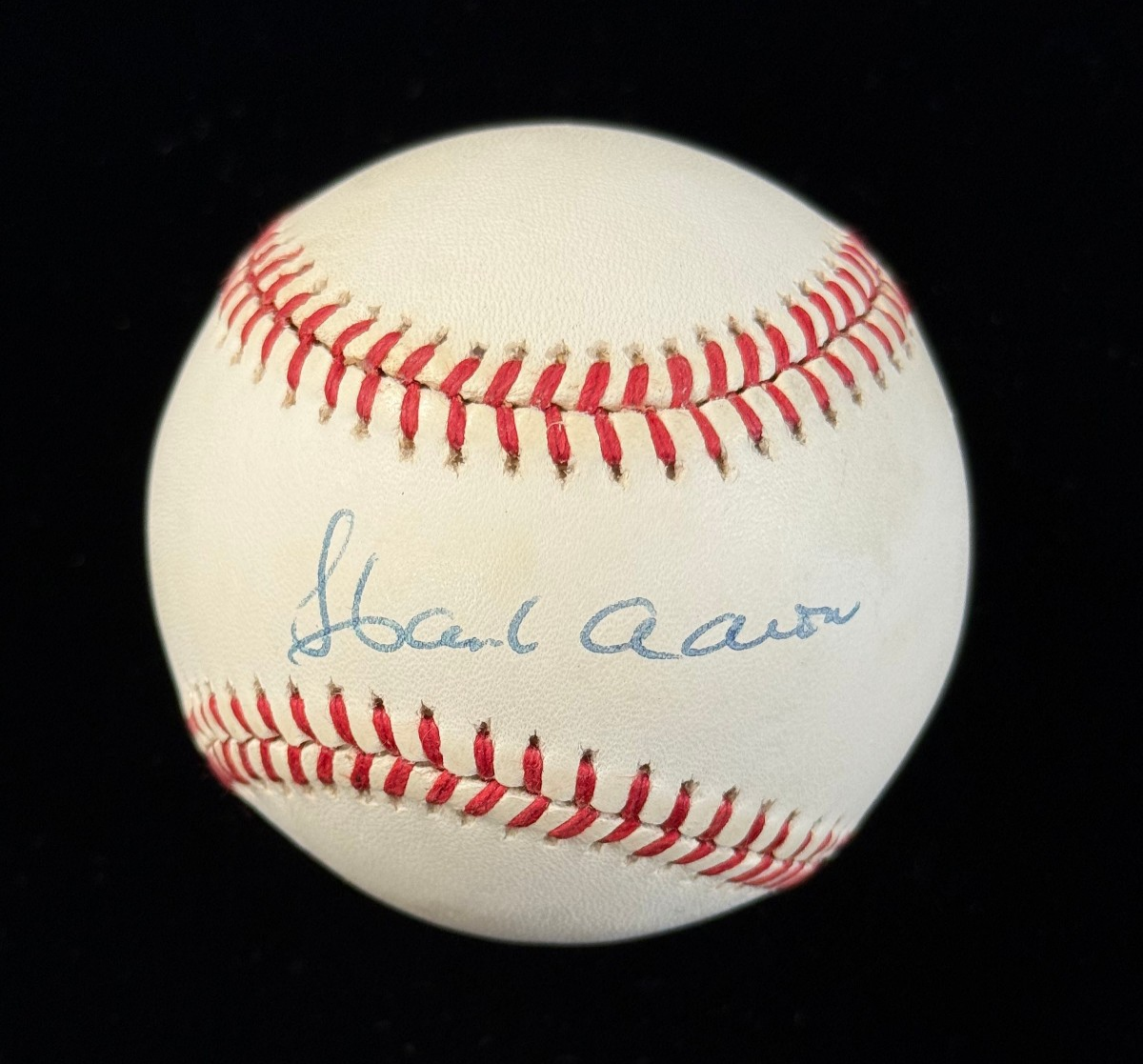 Hank Aaron Signed Autographed NL Baseball - JSA Sticker Only