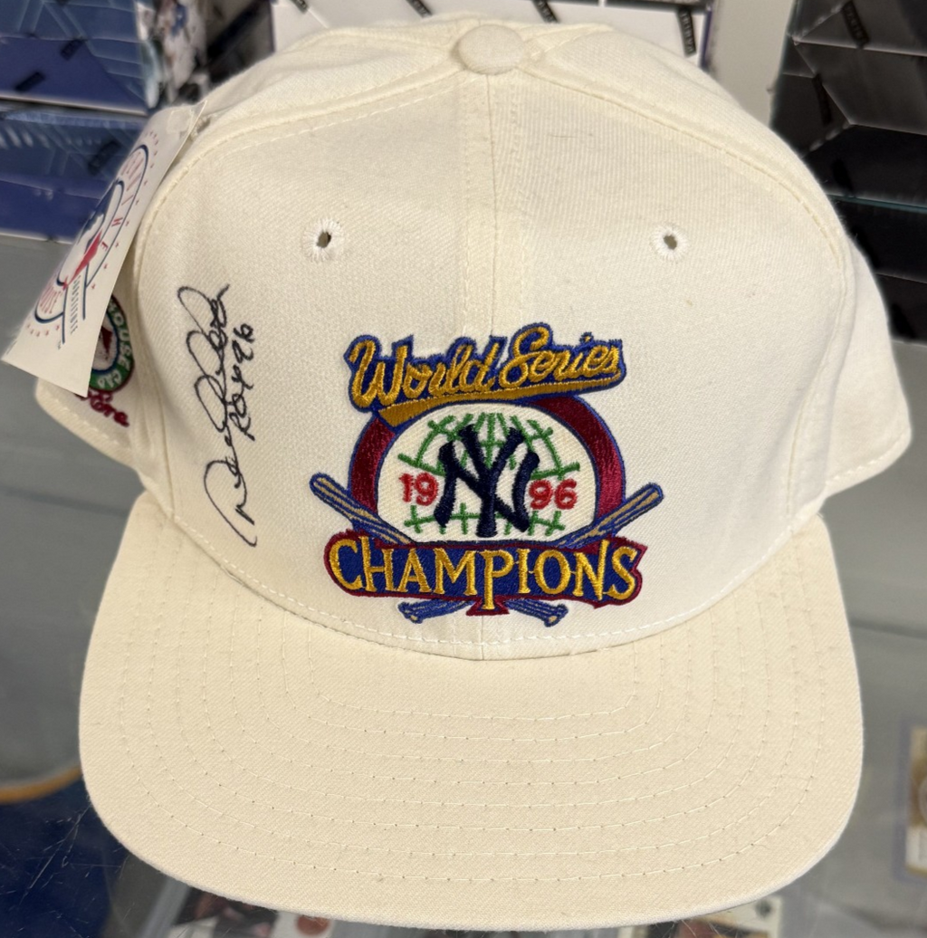 Derek Jeter Signed Autographed 1996 WS Champions New Era Hat/Cap - JSA COA