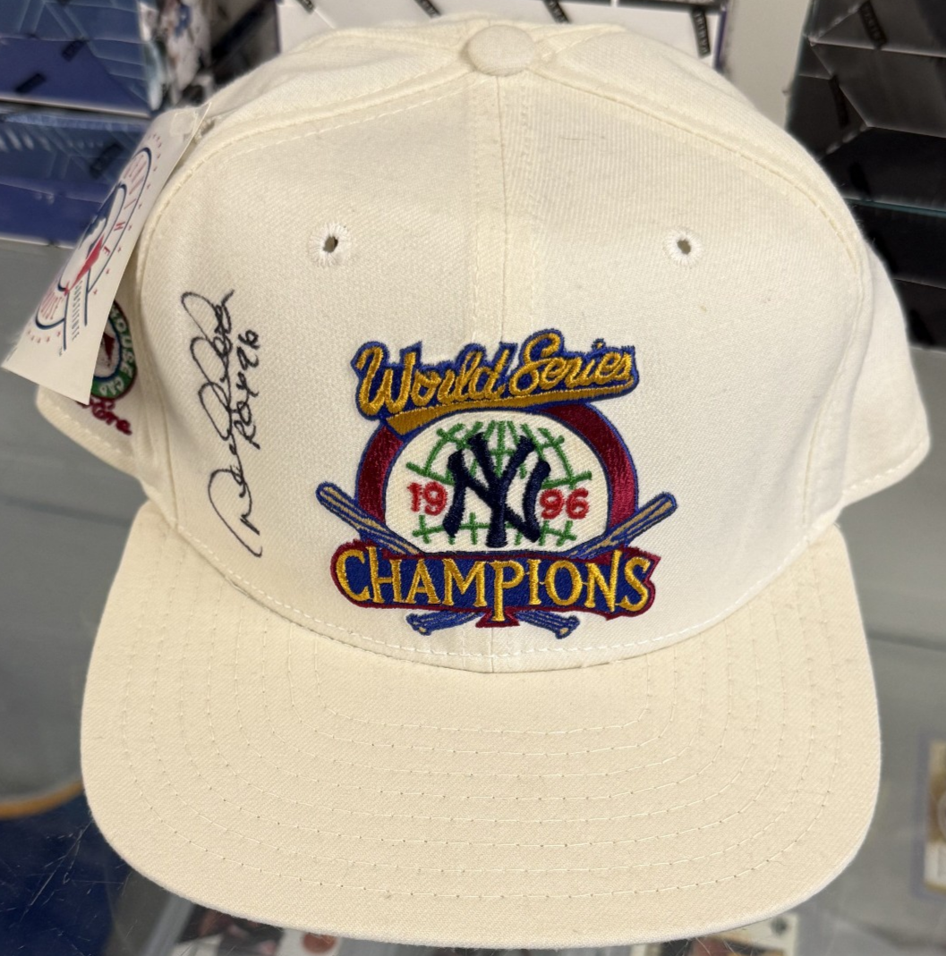 Derek Jeter Signed Autographed 1996 WS Champions New Era Hat/Cap - JSA COA